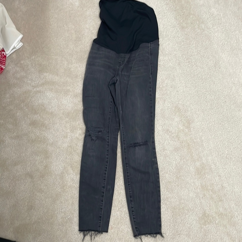 Madewell maternity skinny black jeans